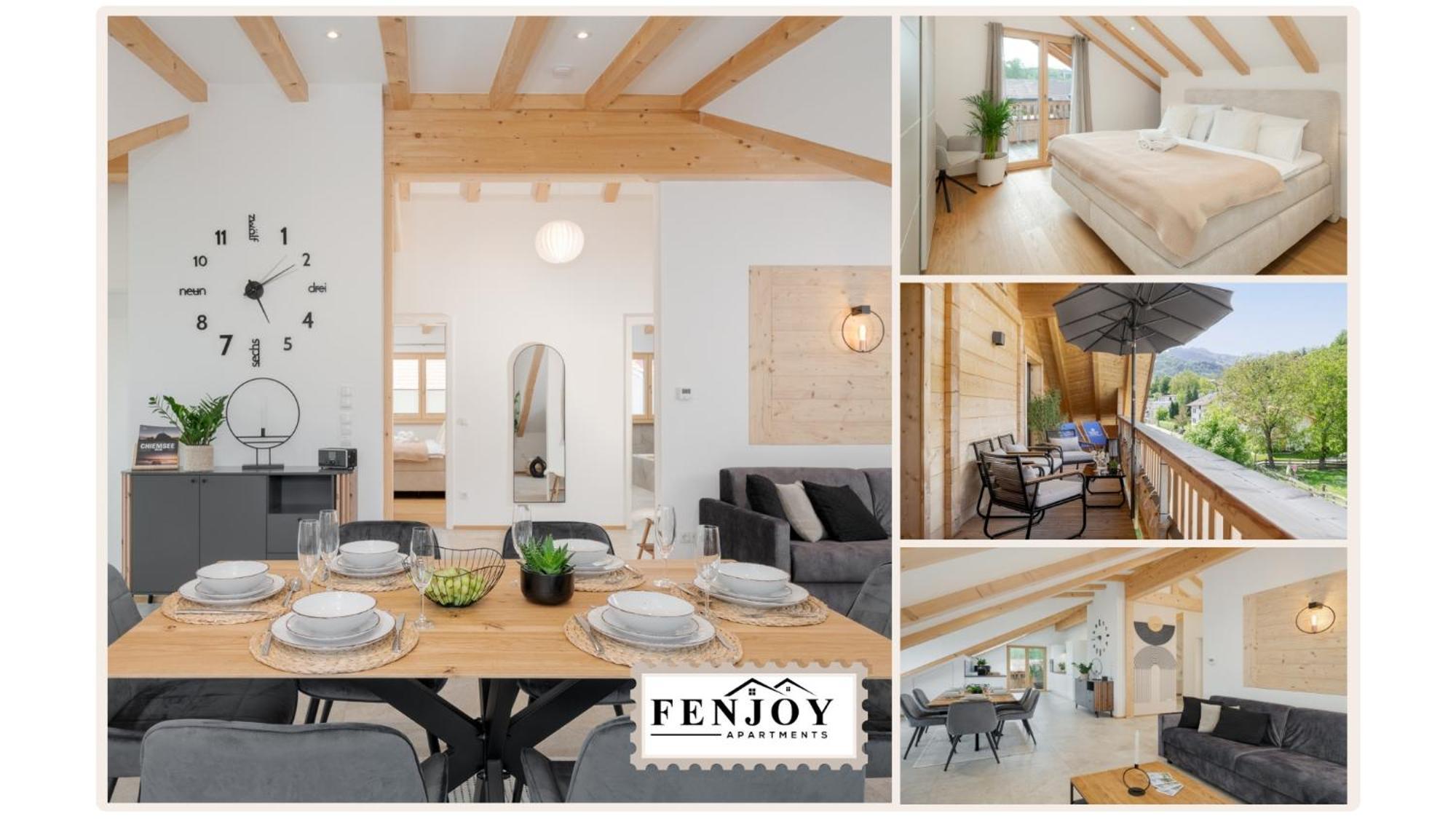 Fenjoy: Ferienapartment Mit Bergblick / Balkon / Bbq Бернау ам Кимзе Екстериор снимка